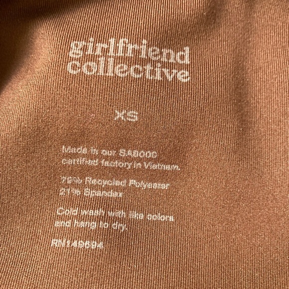 Girlfriend Collective Bike Shorts Brown Earth High Rise Gym Athletic Shorts - Picture 8 of 13